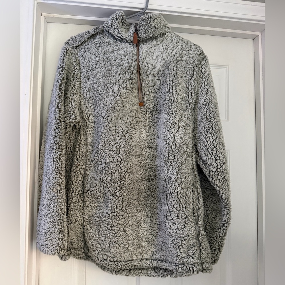 Cozy Gray Sherpa Jacket